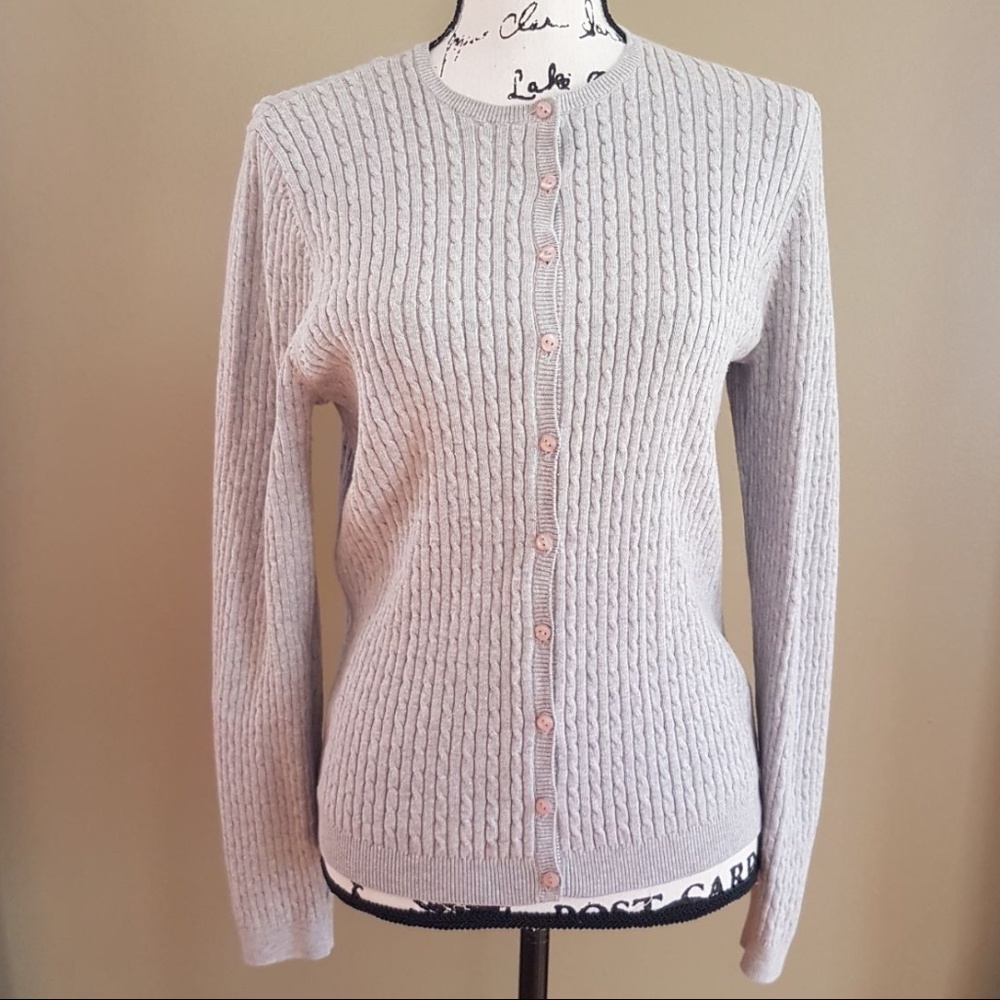 Pria Women's 90% Cotton Cardigan Gray size M